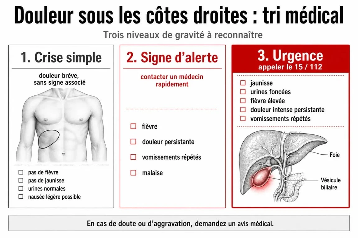 Vésicule malade symptôme : repères visuels sur les signes d’alerte et l’urgence