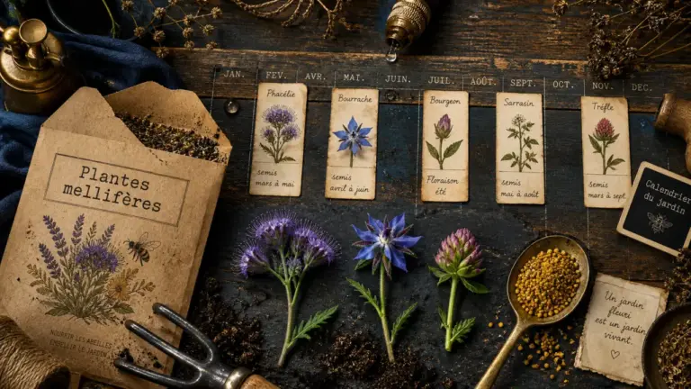 plantes mellifere : nectar et pollen selon la saison (phacélie, bourrache)