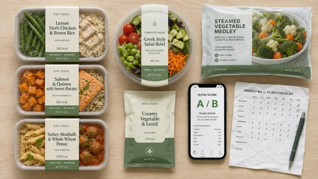 Repas minceur tout prêt grande surface : barquettes, soupe et surgelés, frais ou épicerie salée