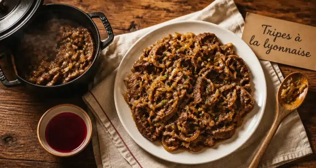 Tripes à la lyonnaise avec oignons caramélisés