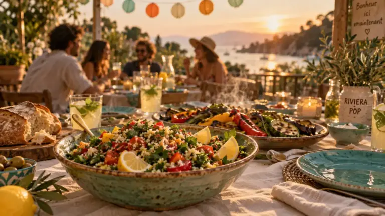 15 plats conviviaux et estivaux a partager, taboulé et légumes grillés à partager