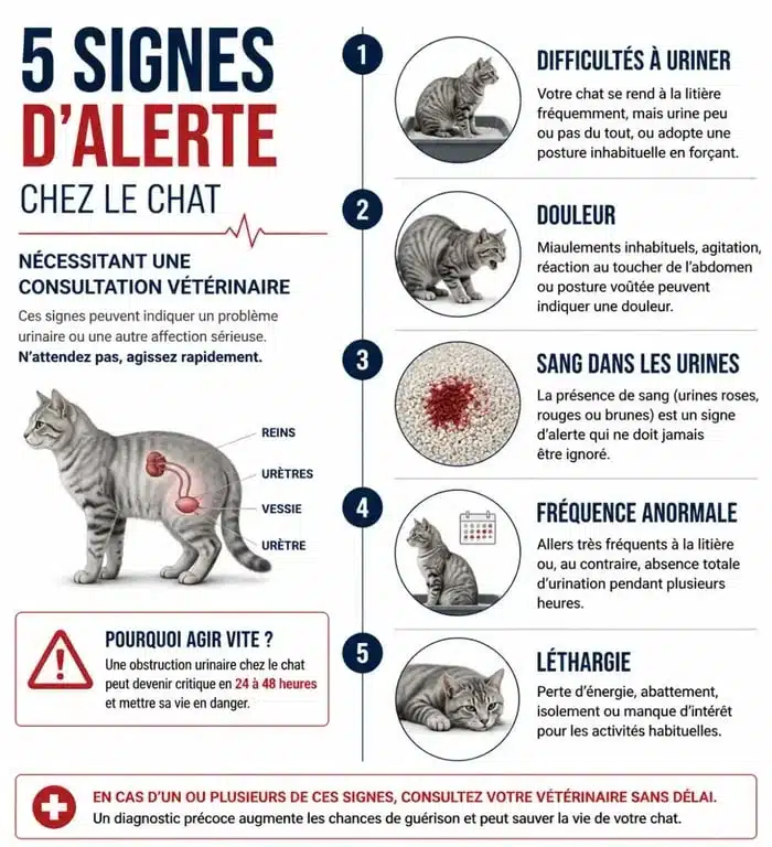 Signes d'urgence médicale pour la malpropreté du chat