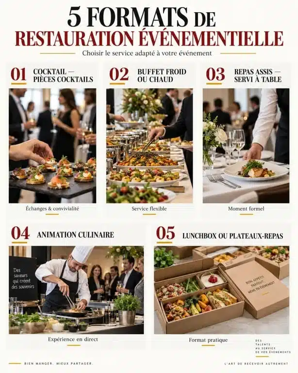 Traiteur événementiel : les cinq formats de restauration pour une réception