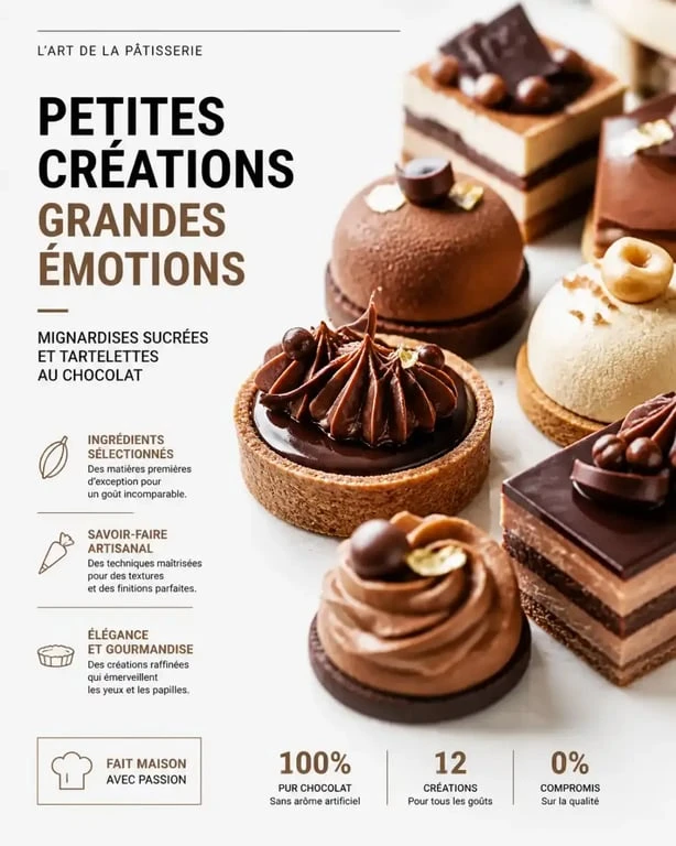 Mignardises et desserts pour produits festifs traiteur