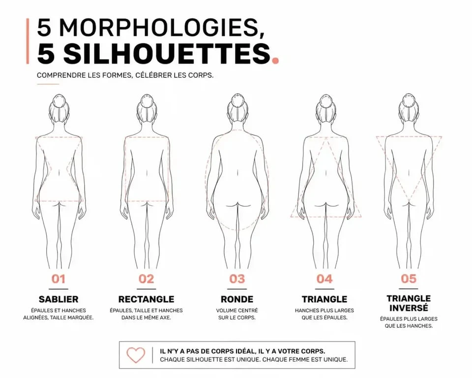 Les cinq morphologies féminines pour un conseil mode femme adapté à sa silhouette