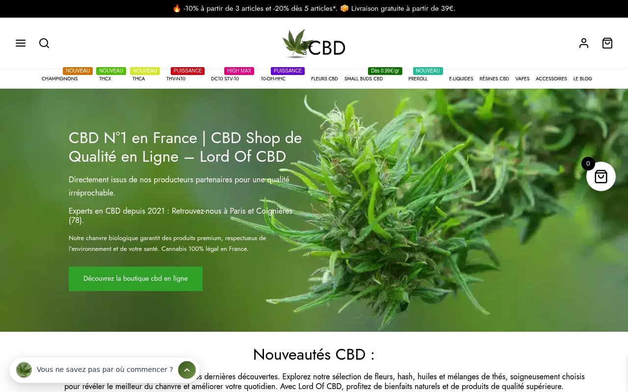 Apercu du site Lord Of CBD