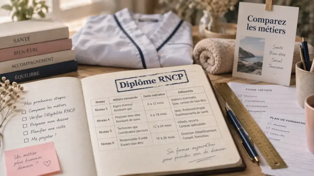 Métier du bien être : diplôme RNCP et missions de formation