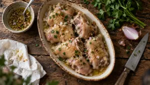 Recette pied de porc en vinaigrette : pieds de porc nappés de vinaigrette