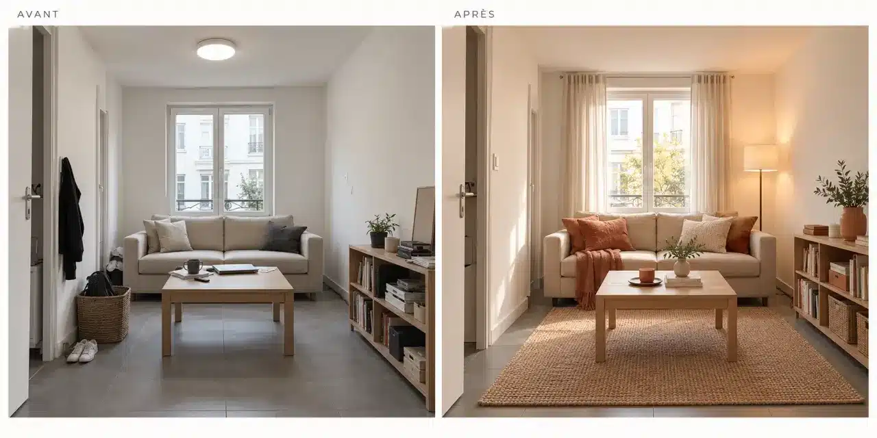 cosyalamaison aménagement intérieur avant après pour réchauffer une pièce sans refaire toute la décoration