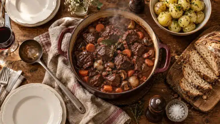 Repas dominicale : cocotte fumante mijotée